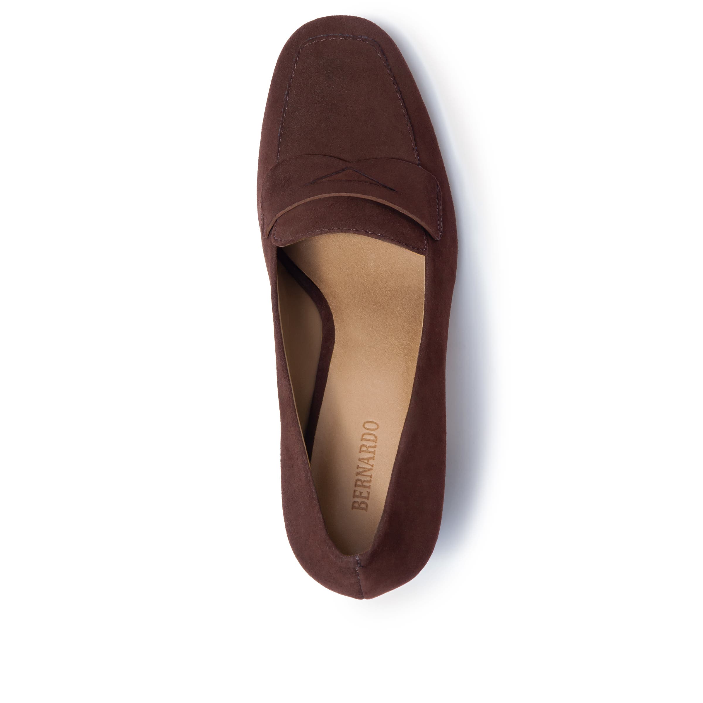 Bernardo Footwear Nessa Block Heel Loafer Pump, Alternate, color, Espresso