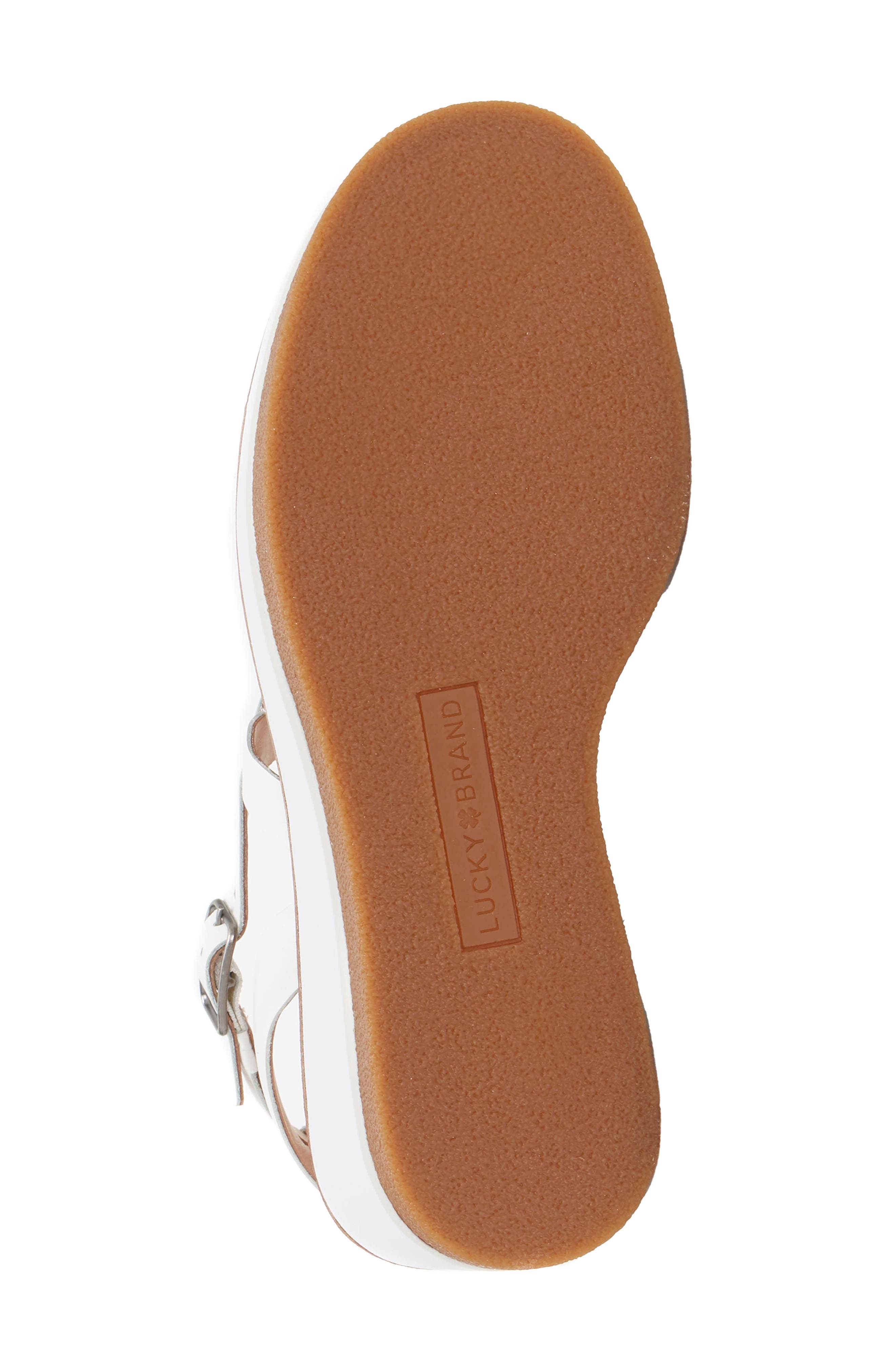 Ticey Platform Wedge Sandal, Alternate, color, WHITE LEATHER