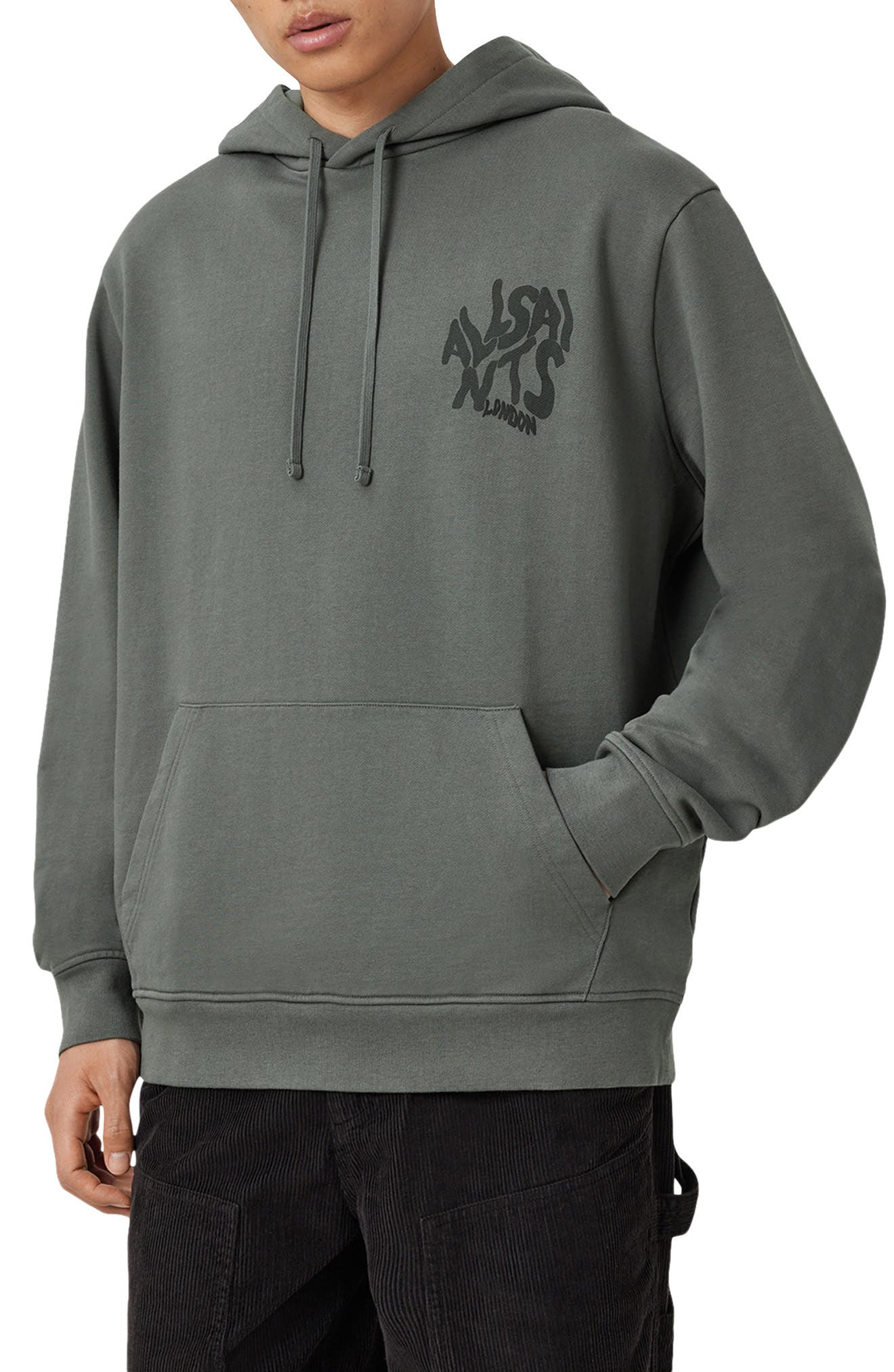 AllSaints Orlando Logo Cotton Graphic Hoodie