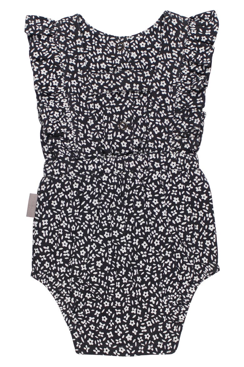Ruffle Organic Cotton Gauze Romper, Alternate, color, CHIA FLORAL