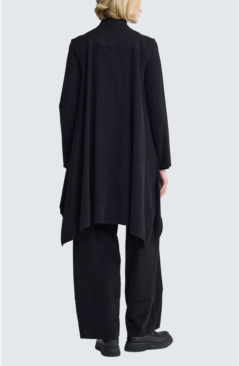 LUUKAA Raven Asymmetric Cord-Panel Jacket, Alternate, color, Black