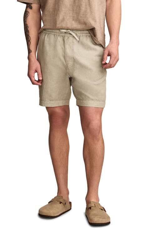 7-Inch Drawstring Waist Linen & Cotton Short