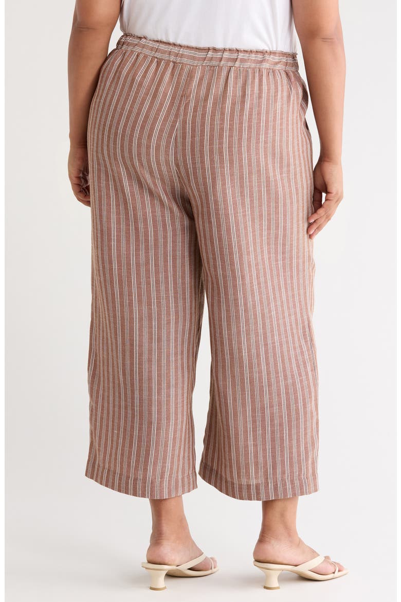 Dropped Drawstring Pants, Alternate, color, MOCHA STRIPE