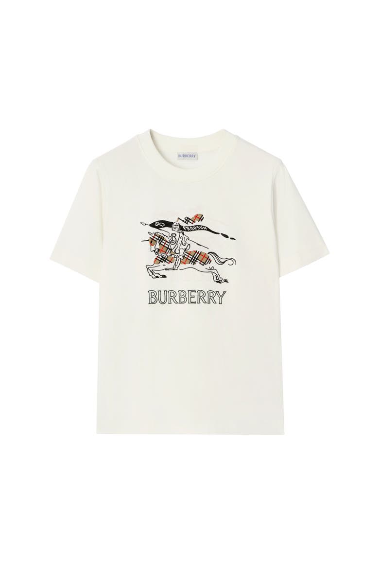 Knight Sketch Cotton T-shirt, Alternate, color, Chalk white