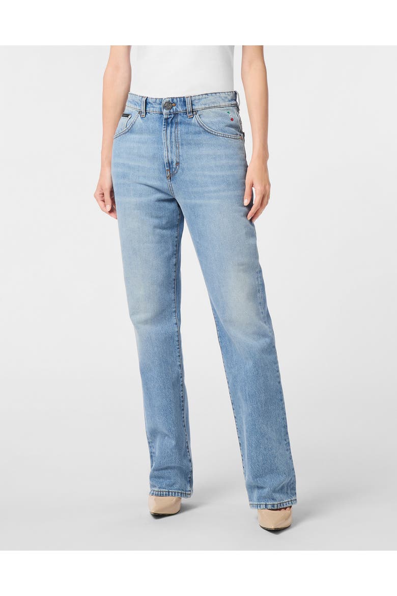 Jeans Straight Cut Women, Main, color, Mykonos