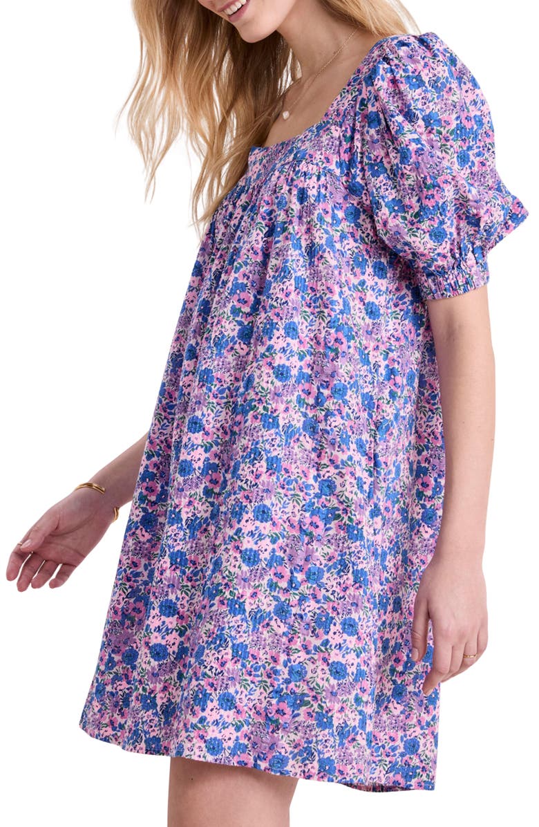vineyard vines Puff Sleeve Seersucker Dress, Alternate, color, Helen Floral Sm