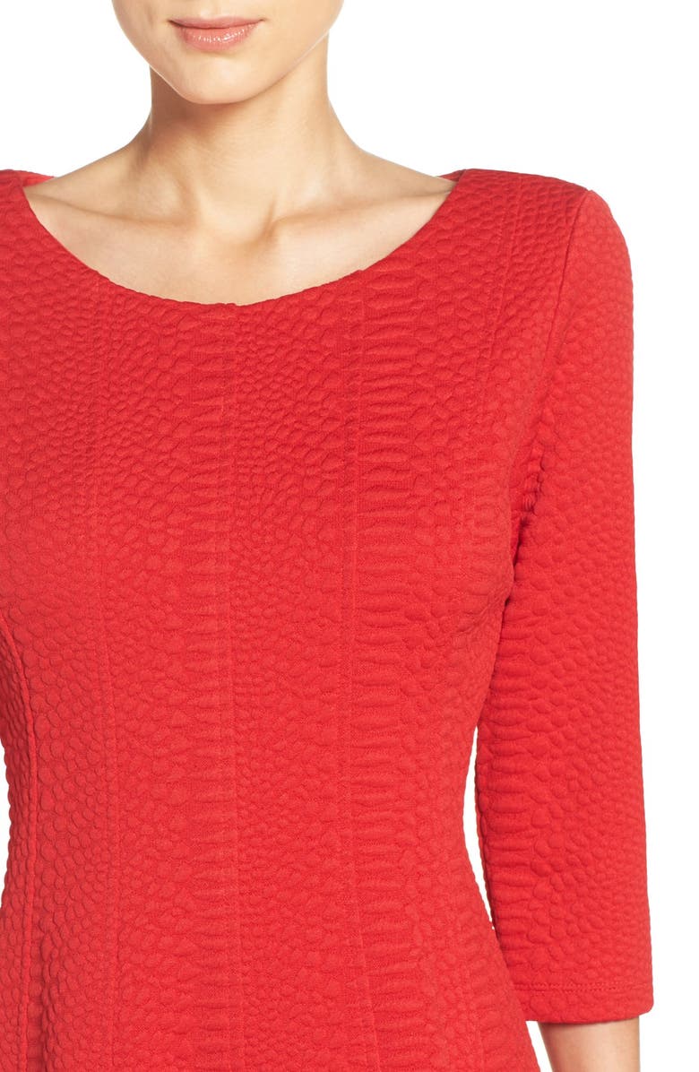 Taylor Dresses Jacquard Knit Fit & Flare Dress, Alternate, color, 