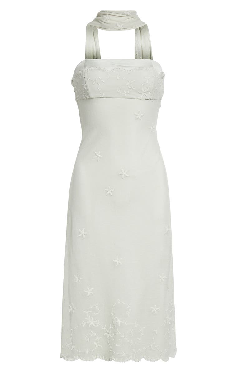 POSSE Strapless Silk & Tulle Scarf Dress, Alternate, color, Seafoam