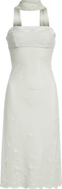 POSSE Strapless Silk & Tulle Scarf Dress
