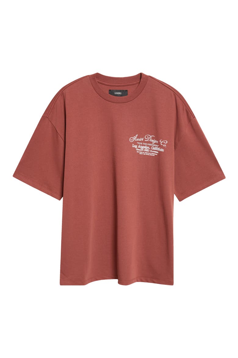 Oversize Dreamers Embroidered T-Shirt, Main, color, BRICK
