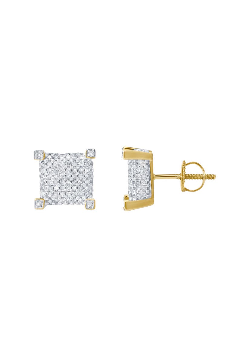 Reverie 10K Gold Diamond Stud Earrings - 0.75 CT, Alternate, color, 10K Yellow Gold