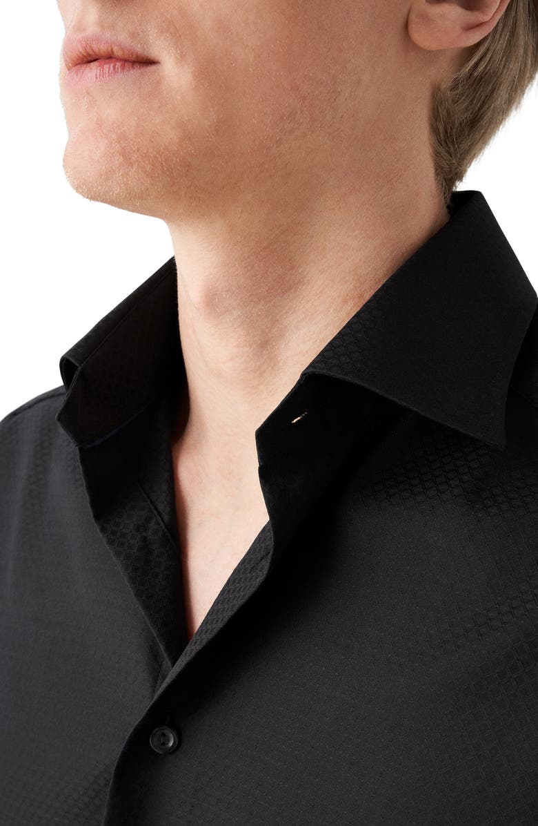 Eton Contemporary Fit Diamond Weave Dress Shirt, Alternate, color, 