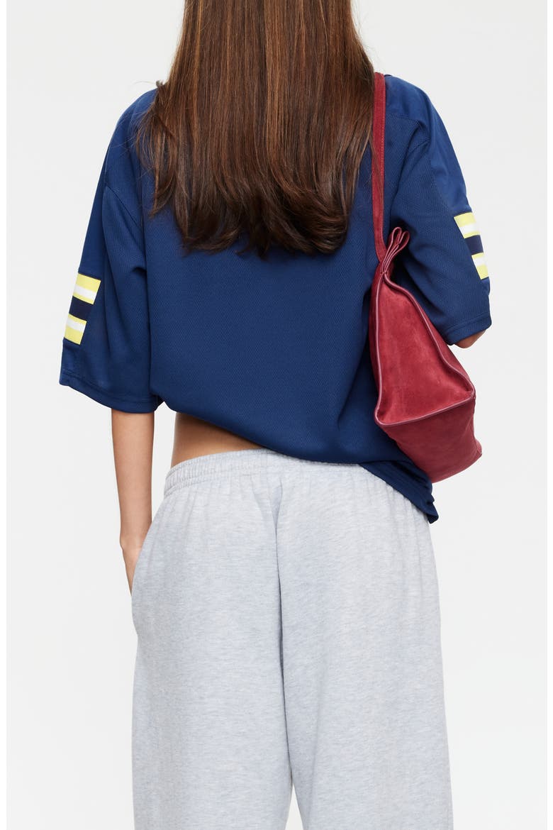 Beverly Graphic Mesh Jersey Tee, Alternate, color, NAVY
