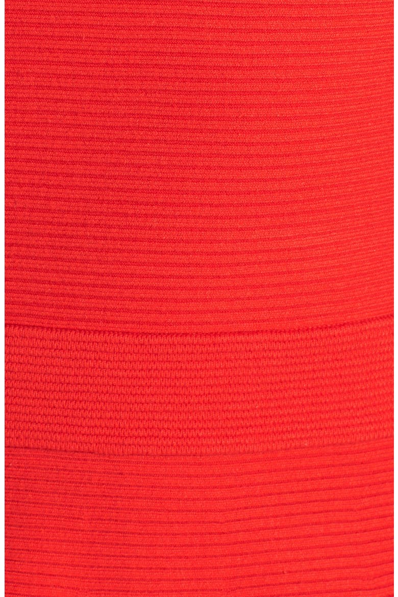 'Candence' Ribbed Skater Sweater Dress, Alternate, color, RUBY