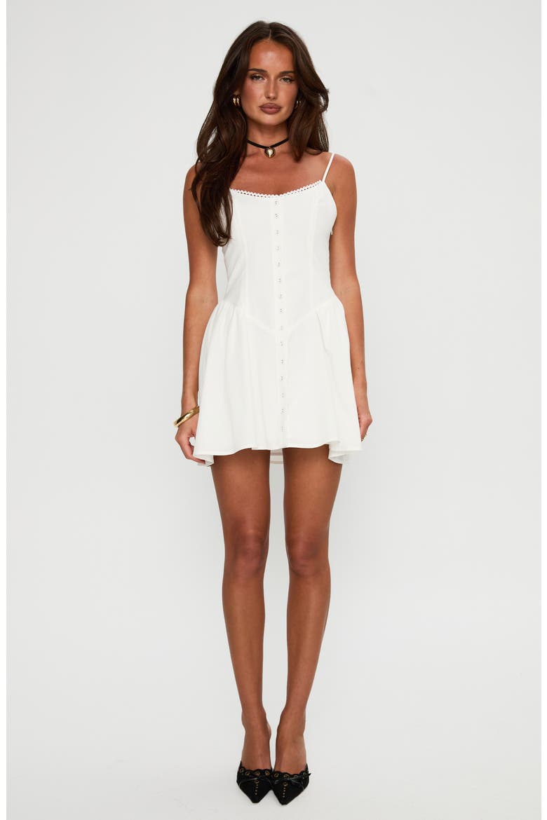Toulouse Cotton Mini Sundress, Alternate, color, WHITE