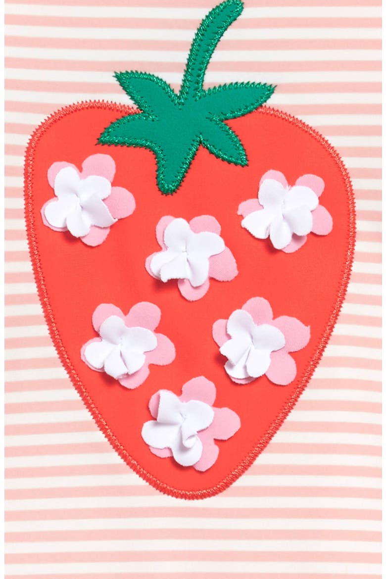 Strawberries & Stripes Two-Piece Rashguard Swimsuit, Alternate, color, IVORY/ PINK STRAWBERRY