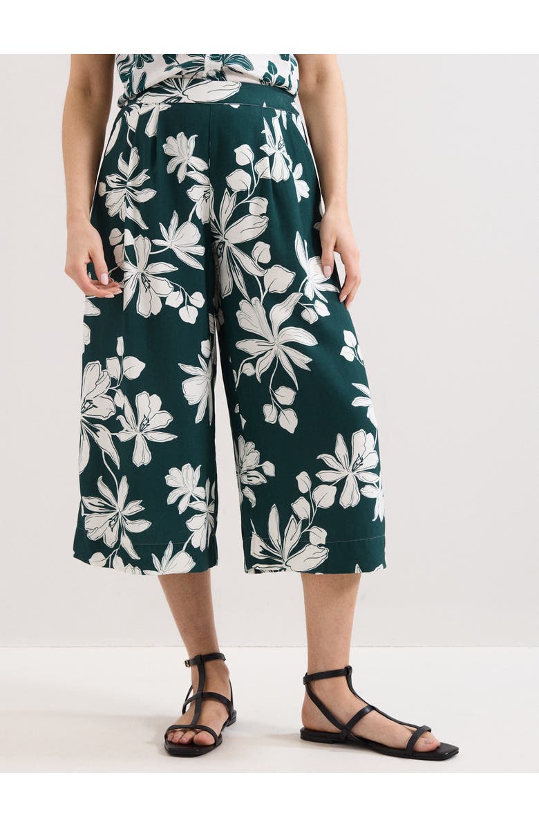 Phase Eight Josie Culotte Crop Trousers, Main, color, Green