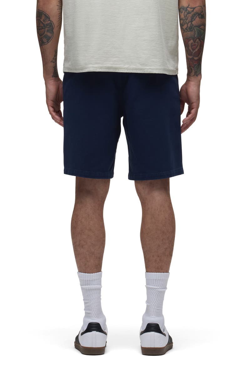 Hudson Jeans Venice Flat Front Navy Cotton Twill Chino Shorts, Alternate, color, Navy