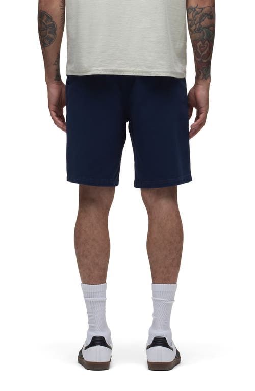 Hudson Jeans Venice Flat Front Navy Cotton Twill Chino Shorts In Navy