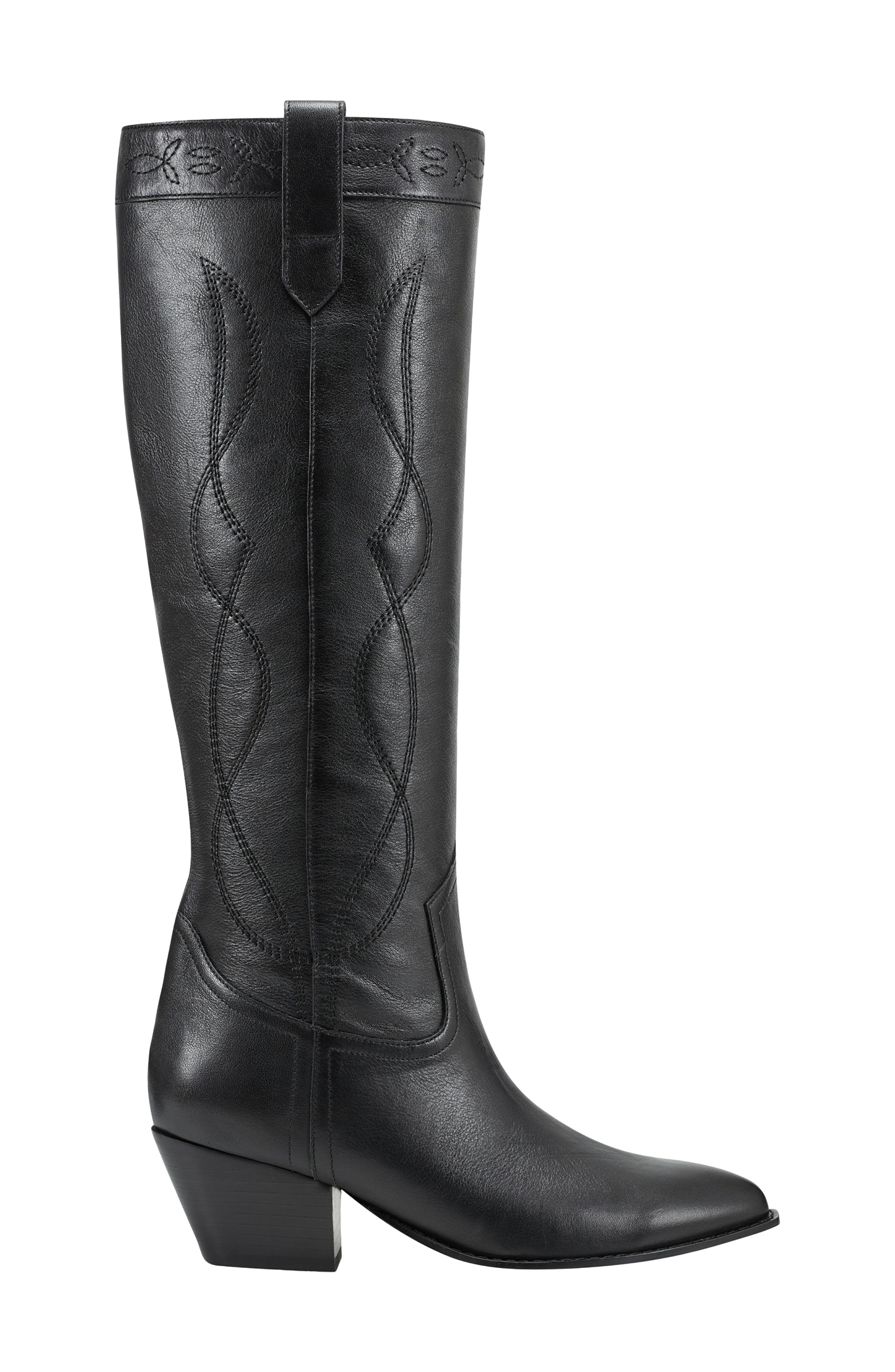 Marc Fisher LTD Edania Pointed Toe Western Knee High Boot, Alternate, color, 