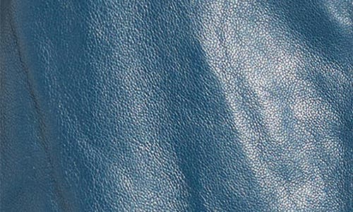 Mauritius Christy Leather Moto Jacket In Blue