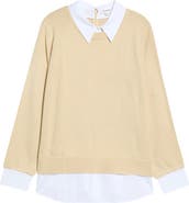 SUGARLIPS Azira Mixed Media Layered Sweater