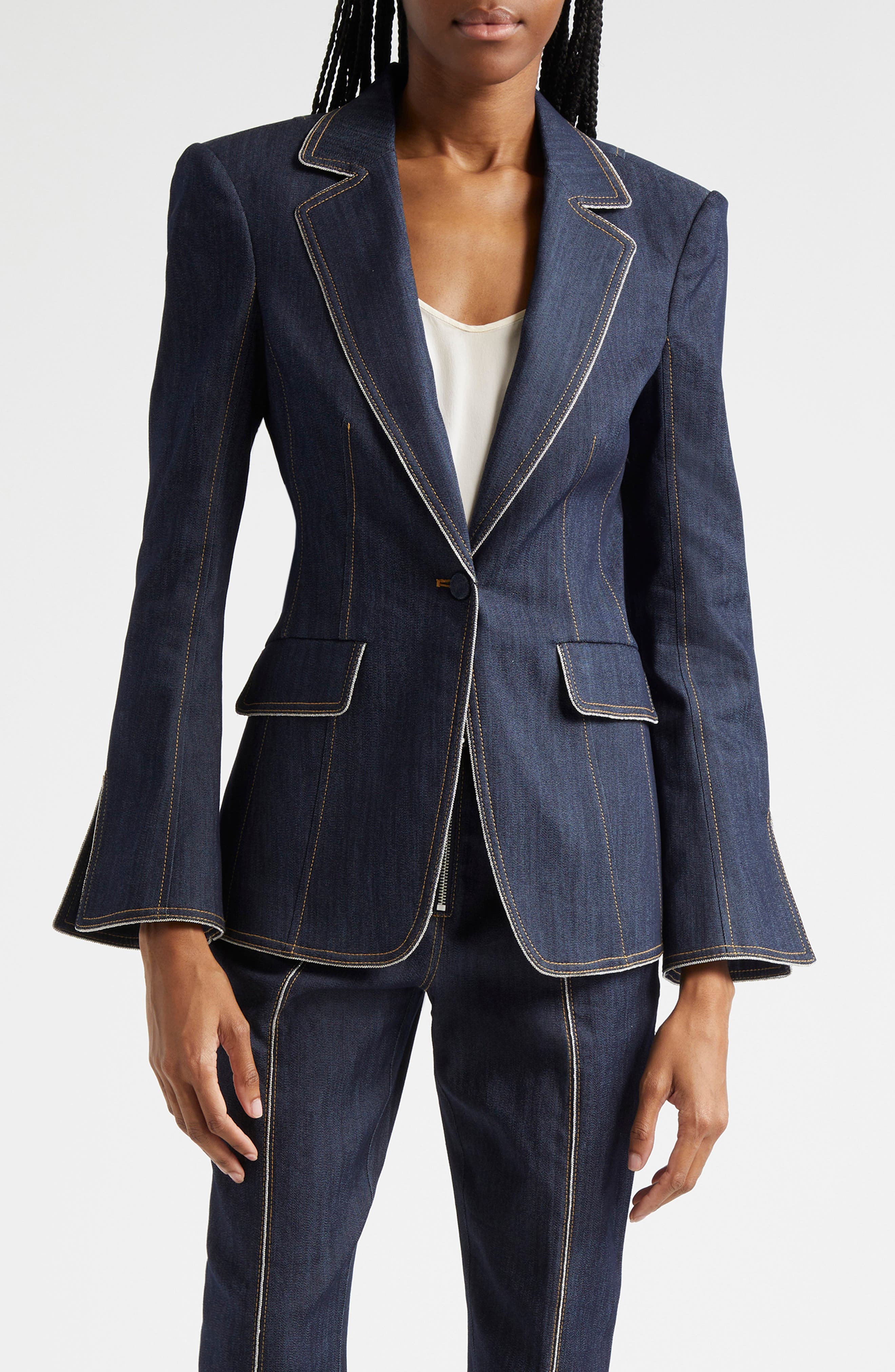 Danicka Stretch Denim Blazer