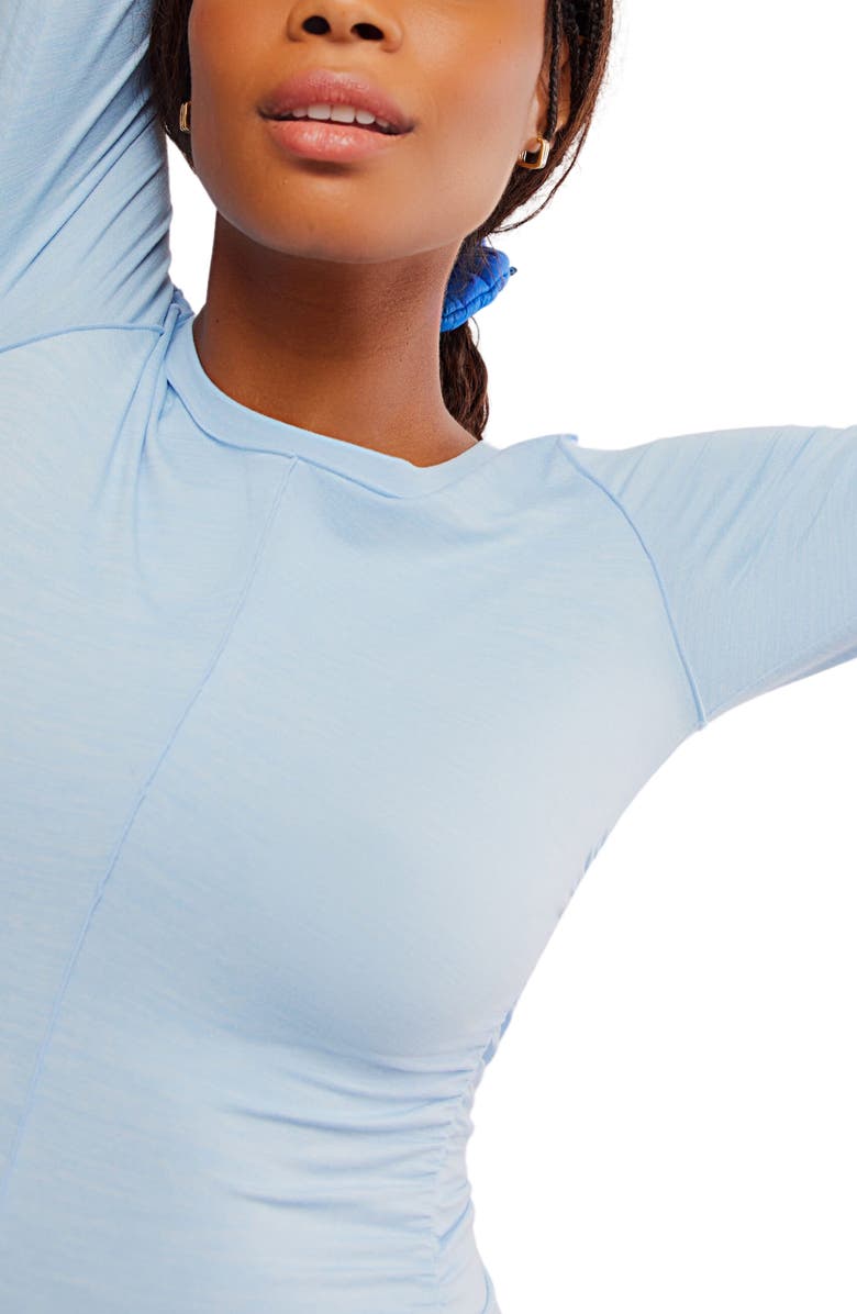 Free People FP Movement Hatch Right On Run Layering T-Shirt, Alternate, color, Blue Bell