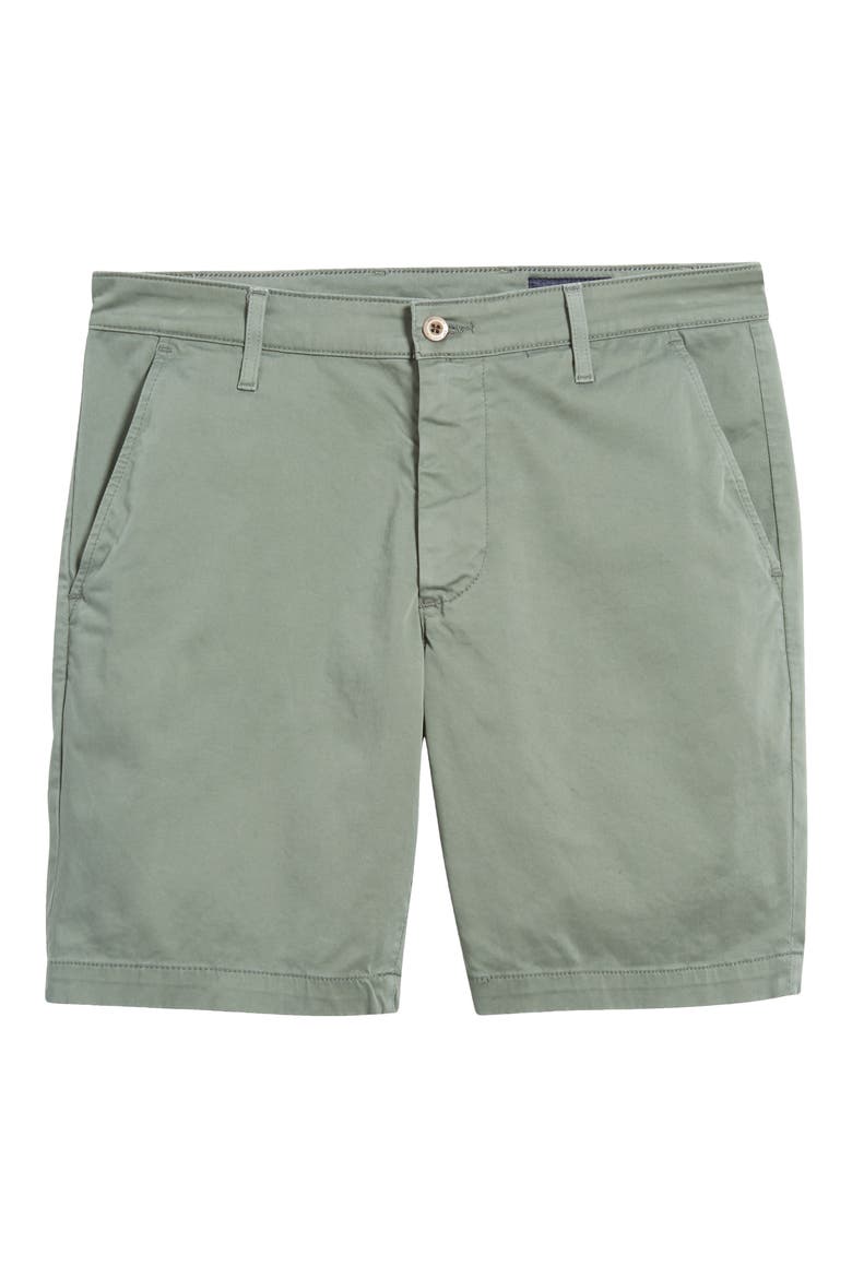 Wanderer 8.5-Inch Stretch Cotton Chino Shorts, Alternate, color, GREEN MEADOWS