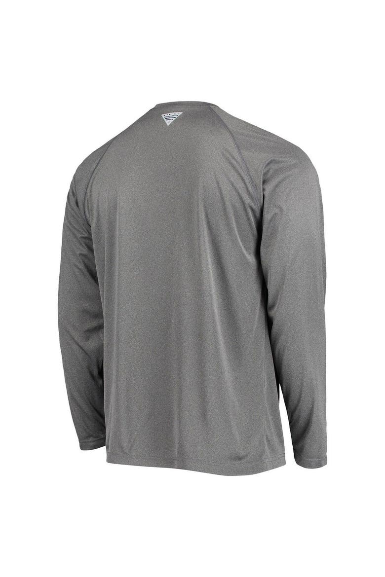 Men's Columbia Charcoal Oklahoma Sooners Terminal Tackle Omni-Shade Raglan Long Sleeve T-Shirt, Alternate, color, Charcoal
