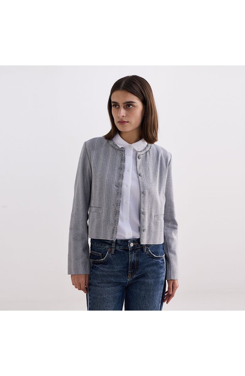 Reistor Lady Jacket in Cotton Tweed, Main, color, Steel Breeze