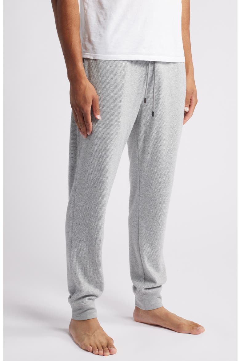 Brushed Twill Pajama Joggers, Alternate, color, GREY