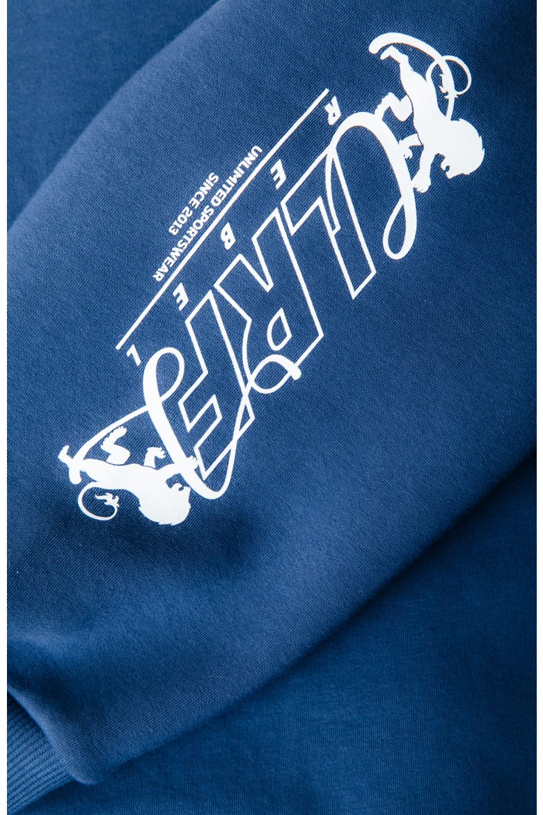 Logos Dropped Shoulder Sweat, Alternate, color, Deep Cobalt