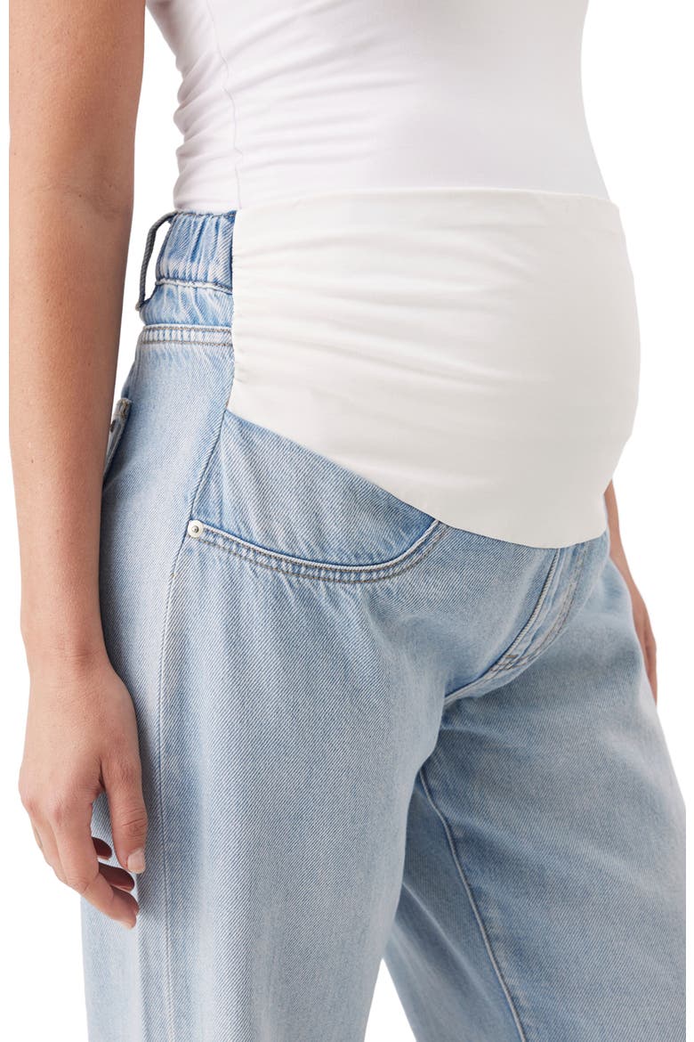 Billie Over Bump Wide Leg Maternity Jeans, Alternate, color, Light Wash