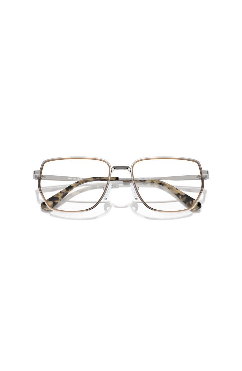 Michael Kors 56mm Irregular optical glasses, Alternate, color, Silver