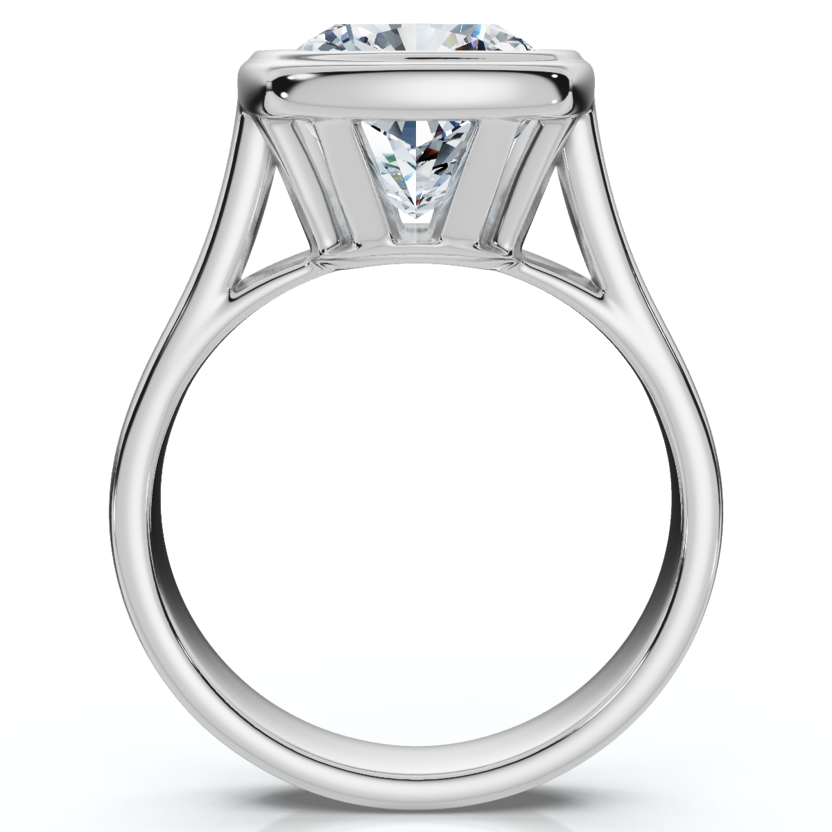 Женские аксессуары Bliss Diamond Ceritifed 4Ct Eloise Cushion Cut Bezel Set Diamond Engagement Ring 14k Gold Lab — фото 3