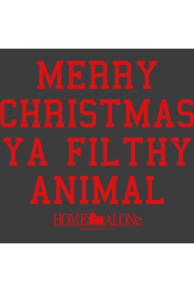 Women's Home Alone Merry Christmas Ya Filthy Animal  Graphic T-Shirt, Alternate, color, Black