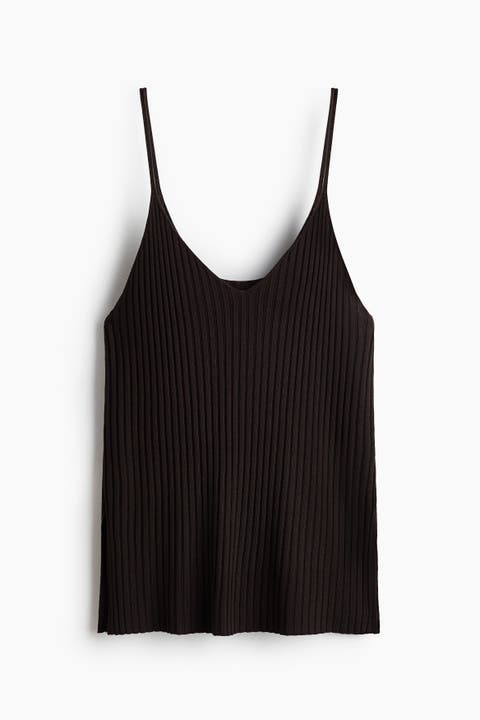 Rib-knit Viscose Top