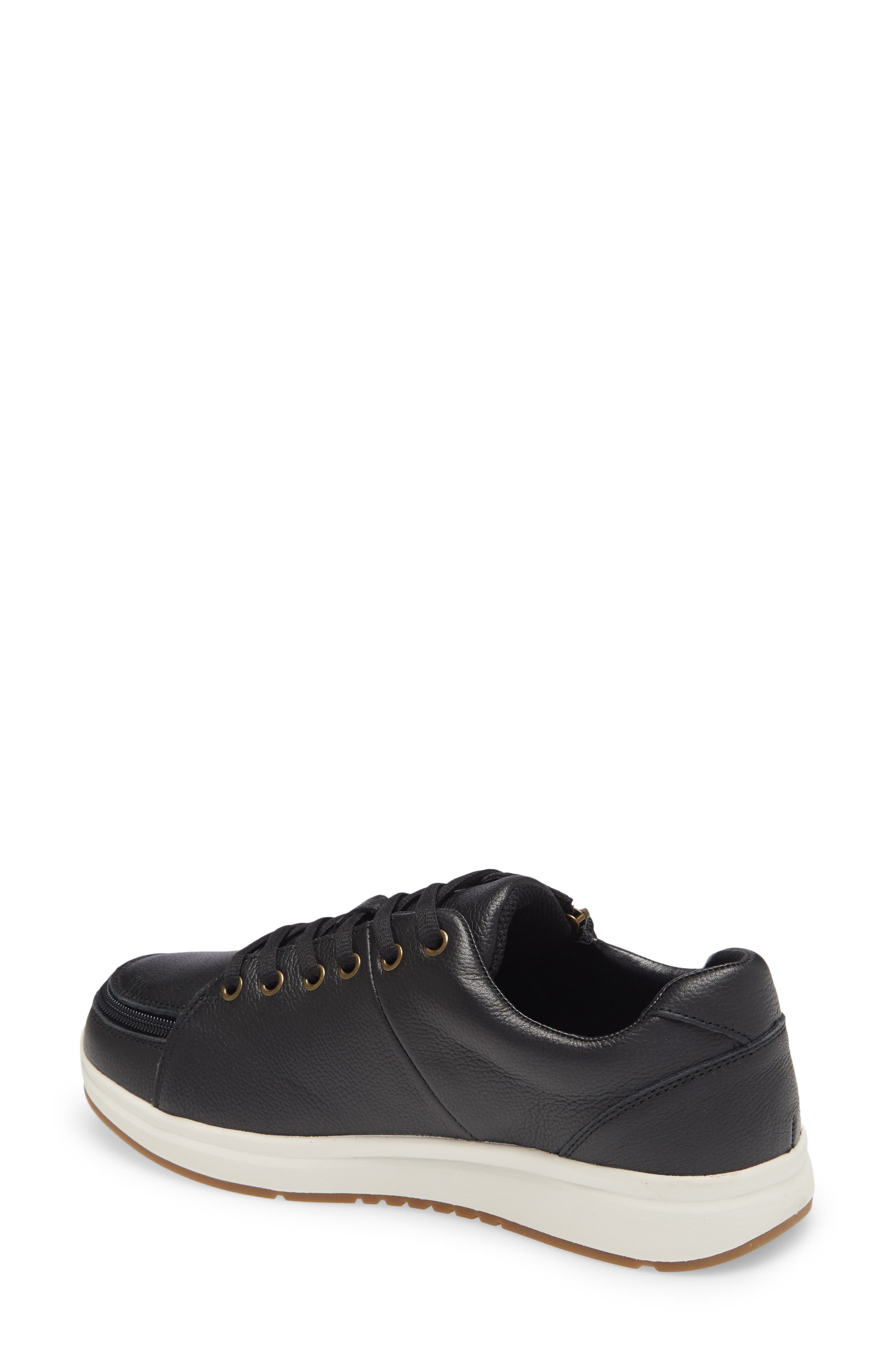 BILLY Footwear Comfort Lo Zip Around Sneaker, Alternate, color, Black/ White