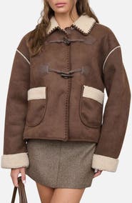 Blu Pepper Faux Shearling & Faux Suede Jacket