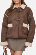 Blu Pepper Faux Shearling & Faux Suede Jacket