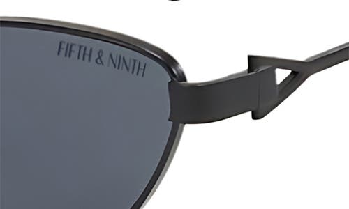 Fifth & Ninth Jasmine 58mm Polarized Cat Eye Sunglasses In Black