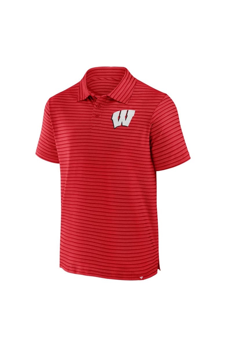 FANATICS Men's Fanatics Red Wisconsin Badgers Victory Calls Stripe Polo, Alternate, color, Red