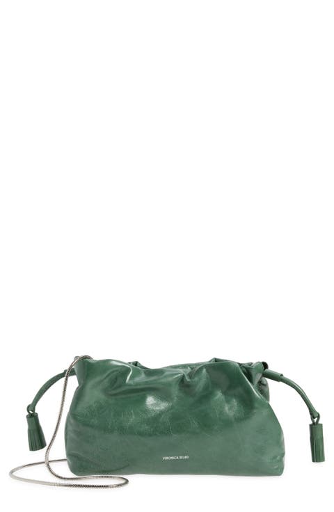 Crinkle Leather Small Stash Bag