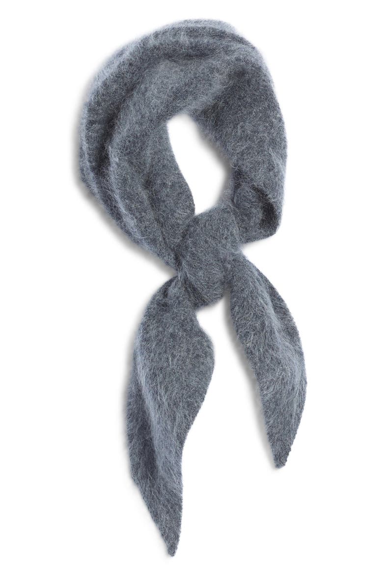 Brushed Wool & Cashmere Scarf, Alternate, color, GREY DARK CHARCOAL