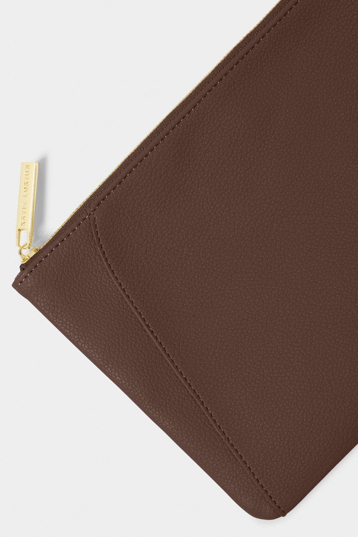 Hana Pouch, Alternate, color, Chocolate
