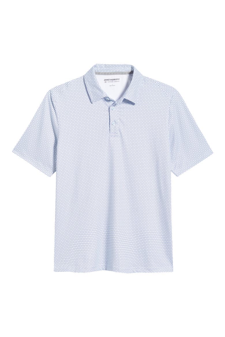 XC® Apex Performance Polo, Alternate, color, WHITE/ LIGHT BLUE DASH DOT