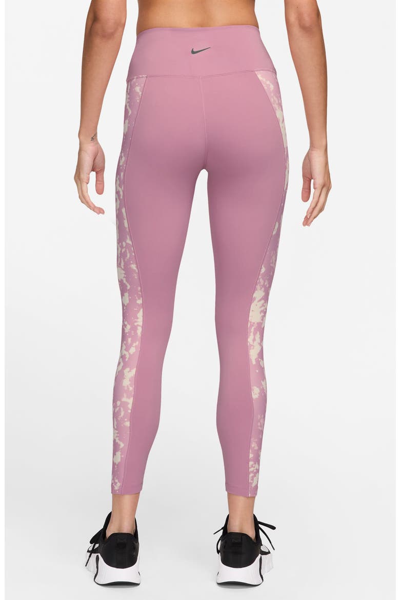 Dri-FIT One High Waist 7/8 Leggings, Alternate, color, ELEMENTAL PINK/ BLACK