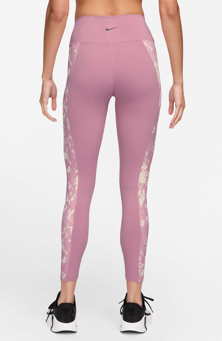 Nike Dri-FIT One High Waist 7/8 Leggings, Alternate, color, Elemental Pink/ Black