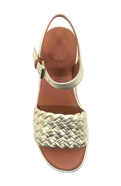 Shop Gentle Souls By Kenneth Cole Gentle Souls Dorris Sandal In Platino Leather